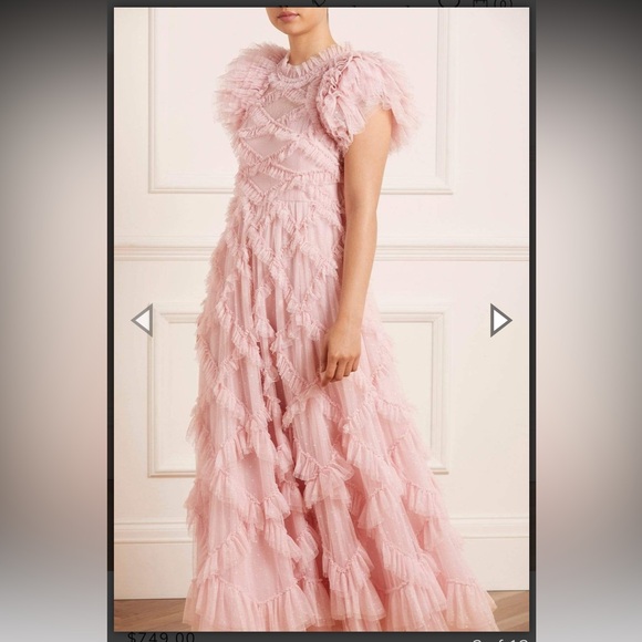 BRAND NEW Needle and thread Genevieve Ruffle Gown, size 8 - Picture 2 of 5